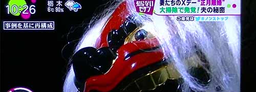 「ノンストップ」再現VTRでの獅子舞出演・和太鼓演奏