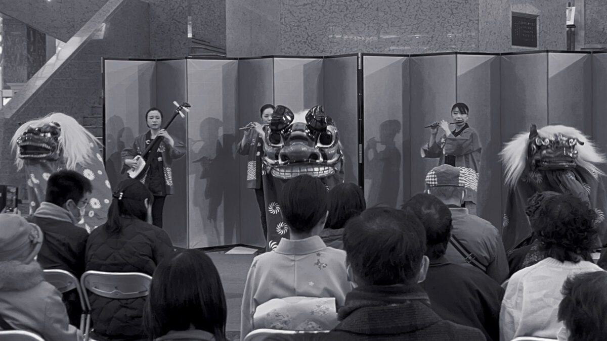 東京都内大手百貨店|獅子舞・和楽器演出